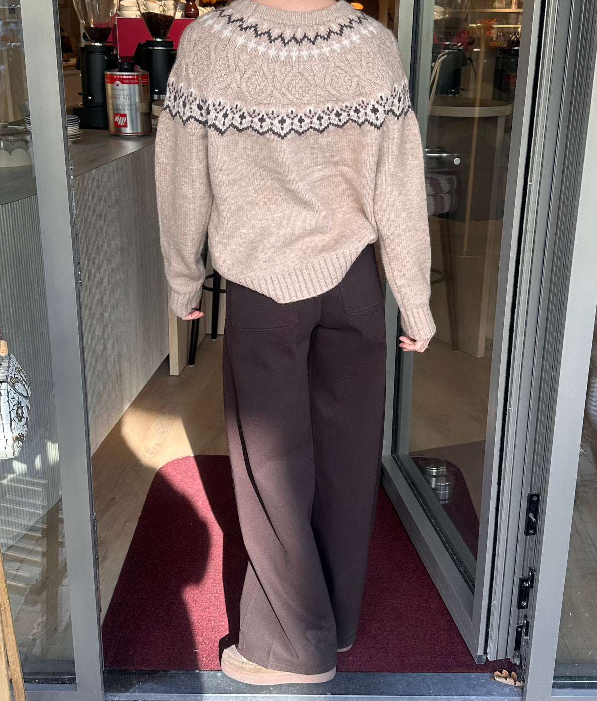 Barrel jeans - Chocolat