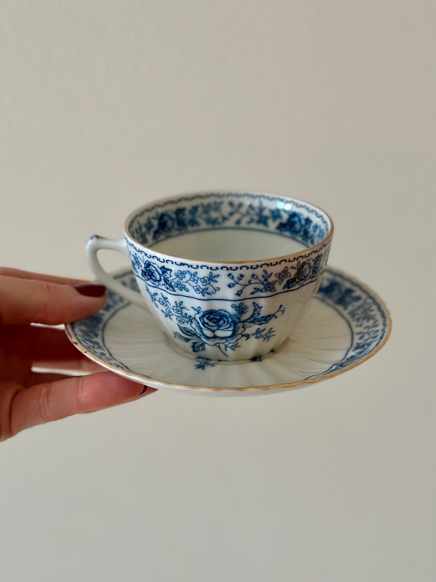 Blauwe koffie kopjes