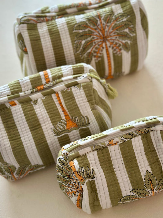 gestreept make up tasje