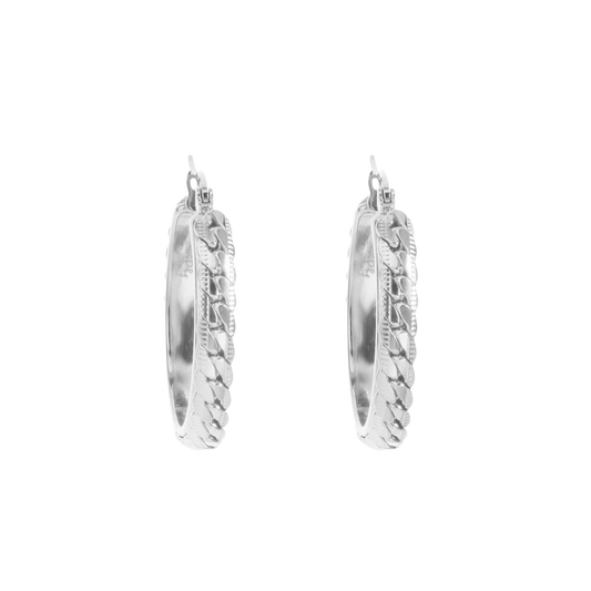 Silver twisted oorbellen