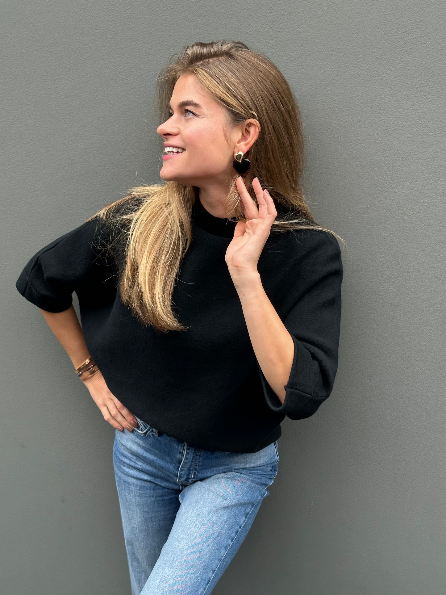 Zwarte vleermuis trui