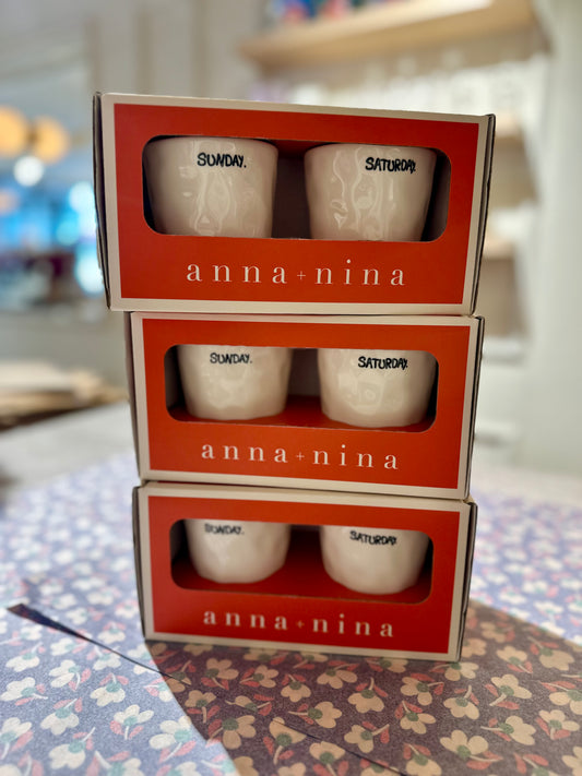 Anna + Nina - Weekend Coffee Cup Set of 2