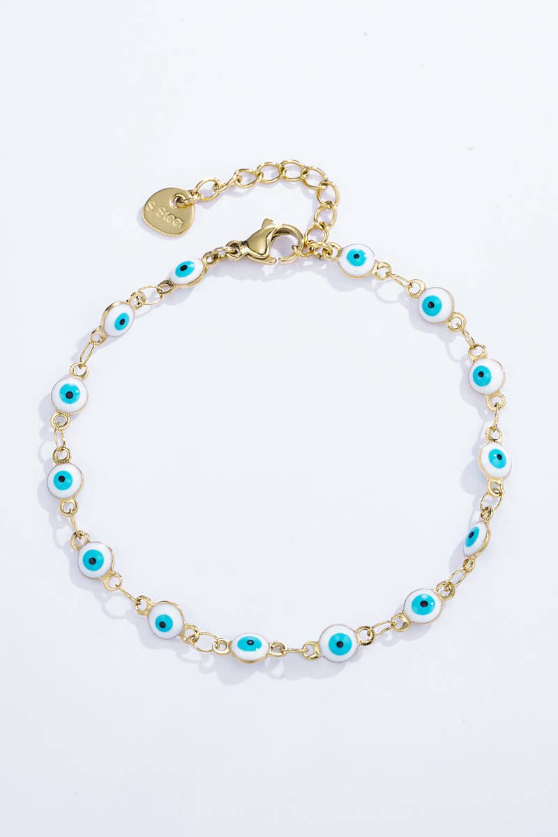 Goudkleurige Armband - Light Blue Eye - Seyss