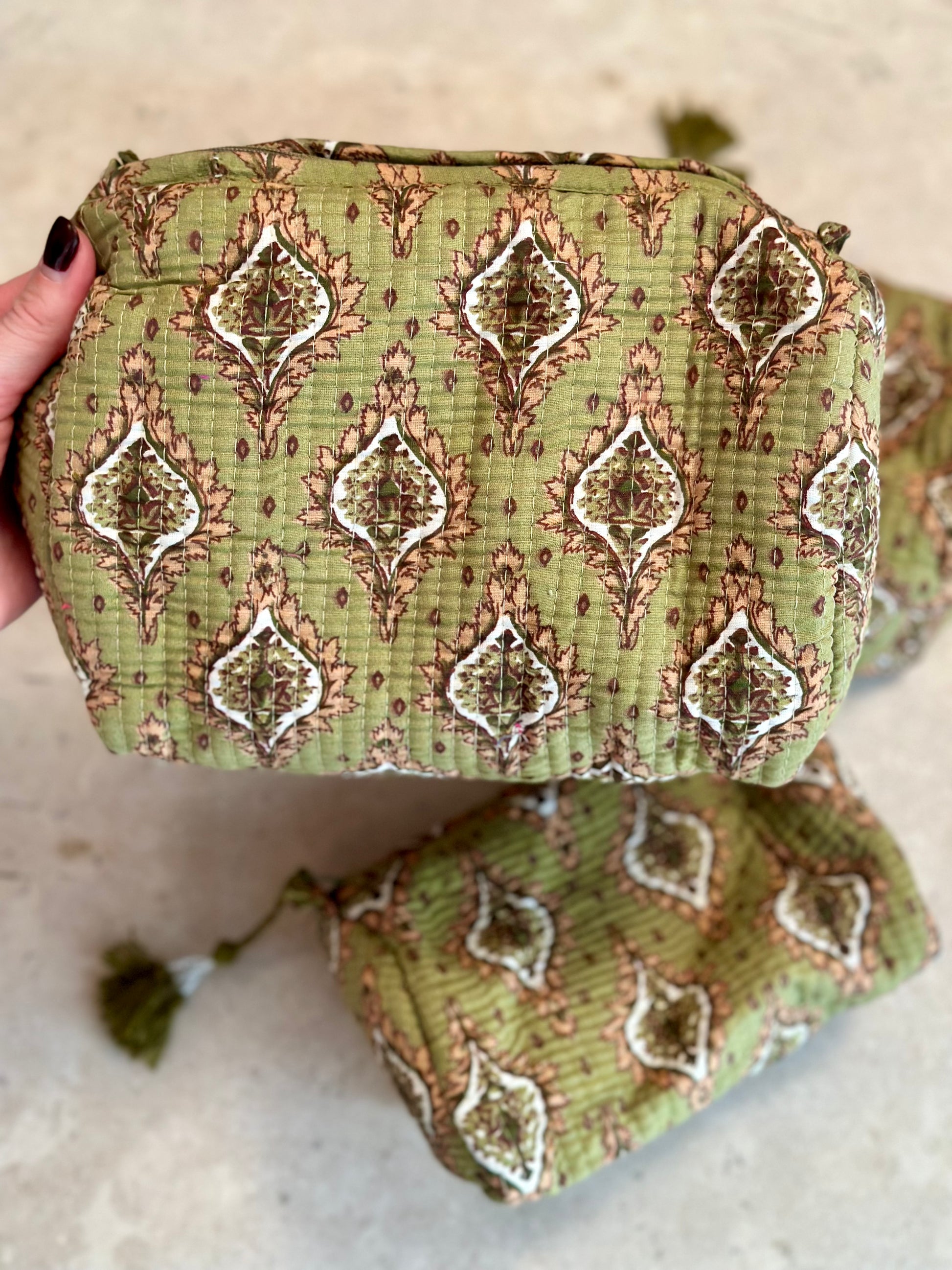 beauty bag groen 