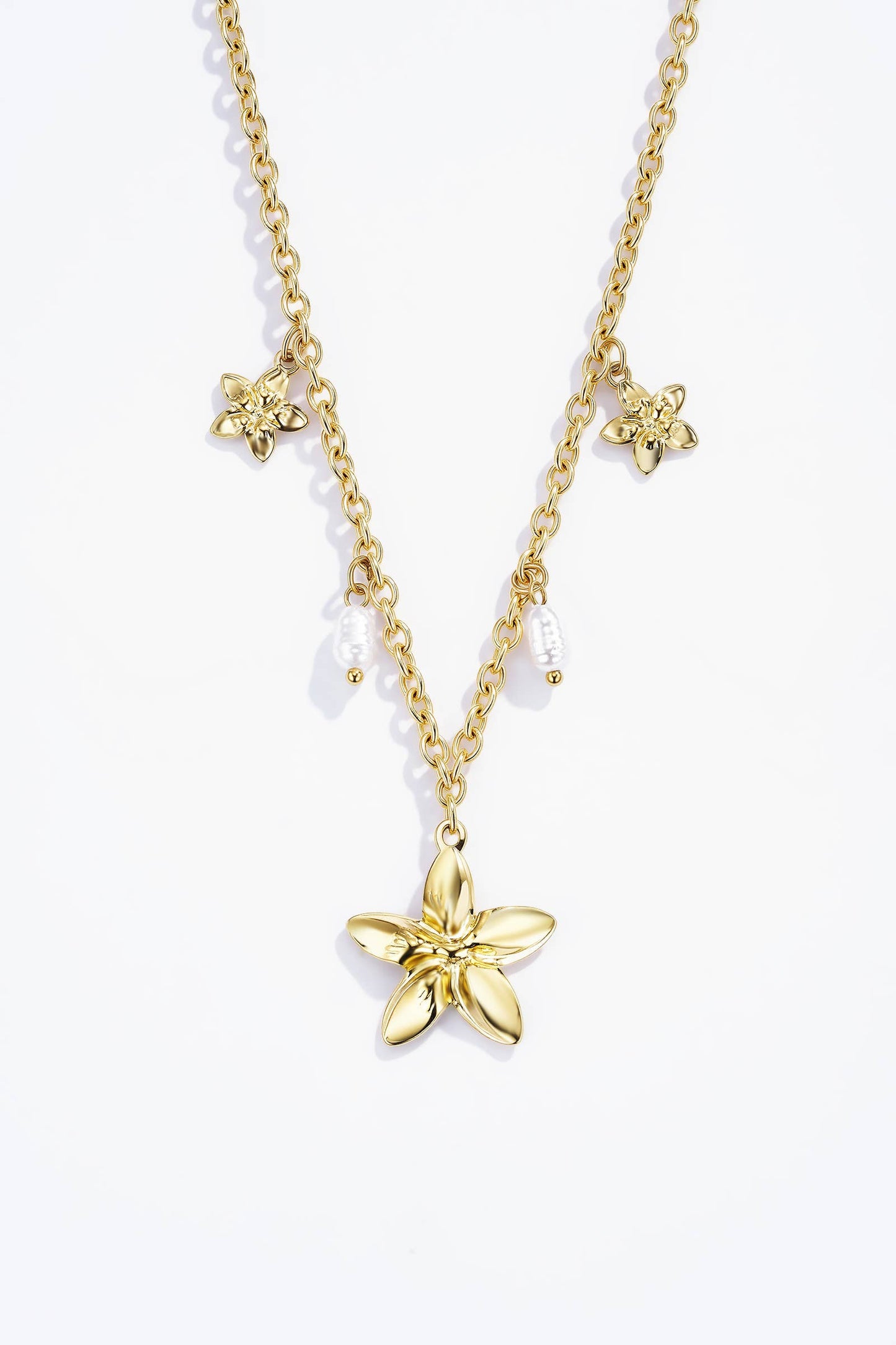 Goudkleurige parel ketting - Pearl Charm - Seyss