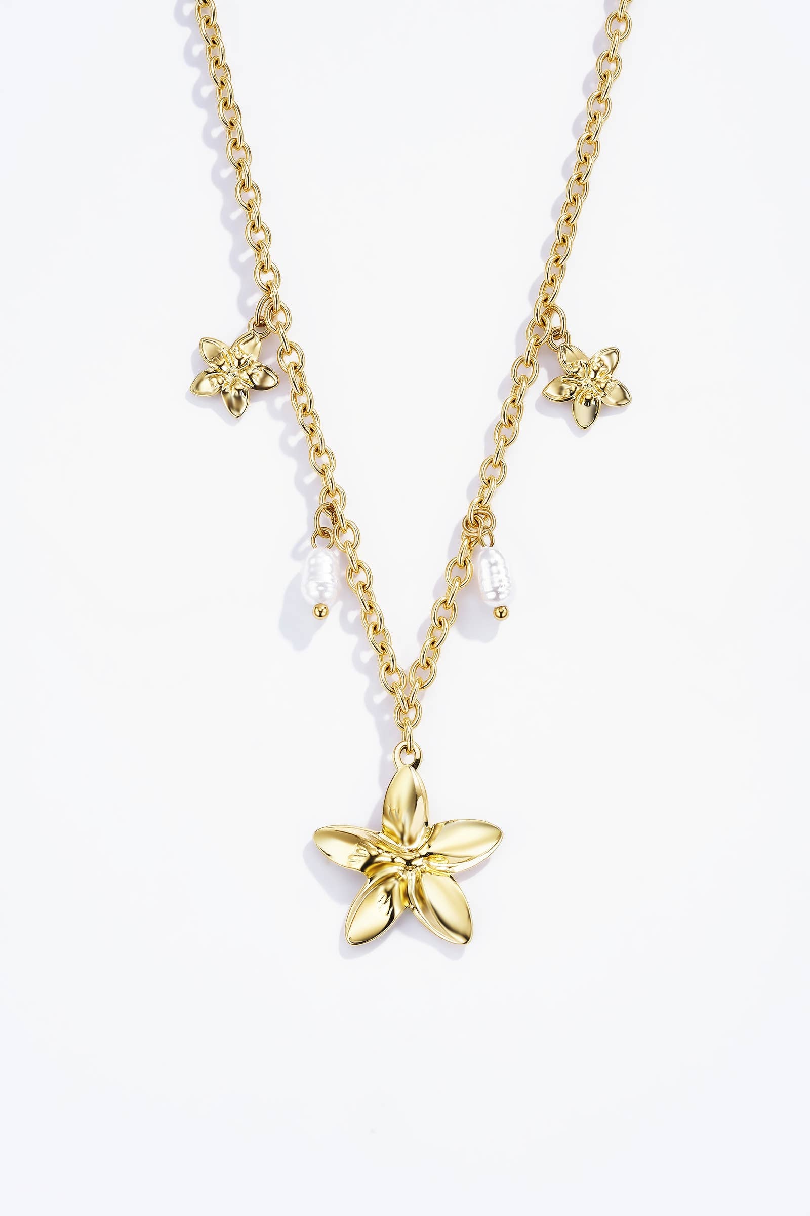 Goudkleurige parel ketting - Pearl Charm - Seyss