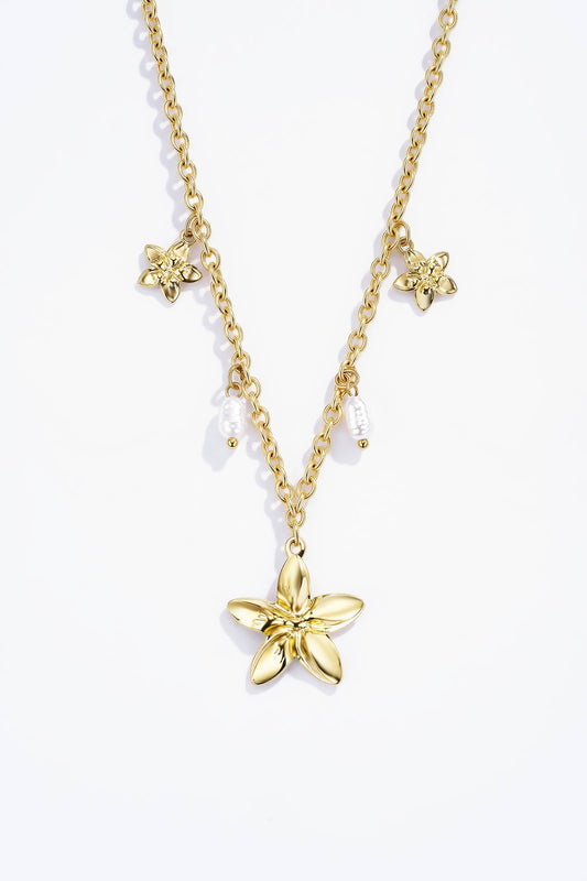 Goudkleurige parel ketting - Pearl Charm - Seyss