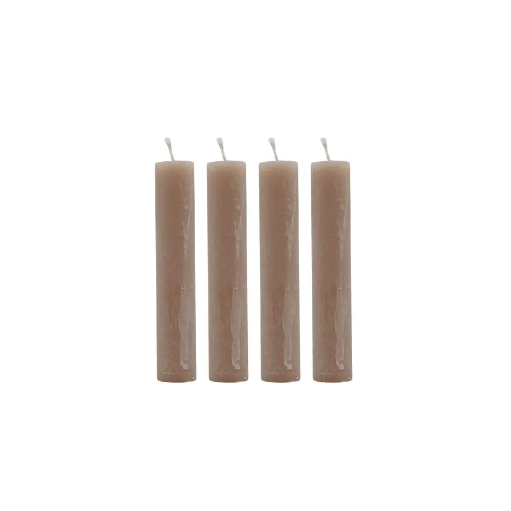 Noorderlichtjes - Korte Dinerkaarsen set van 4
