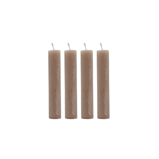 Noorderlichtjes - Korte Dinerkaarsen set van 4