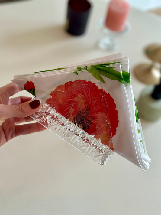 Glazen servet houder