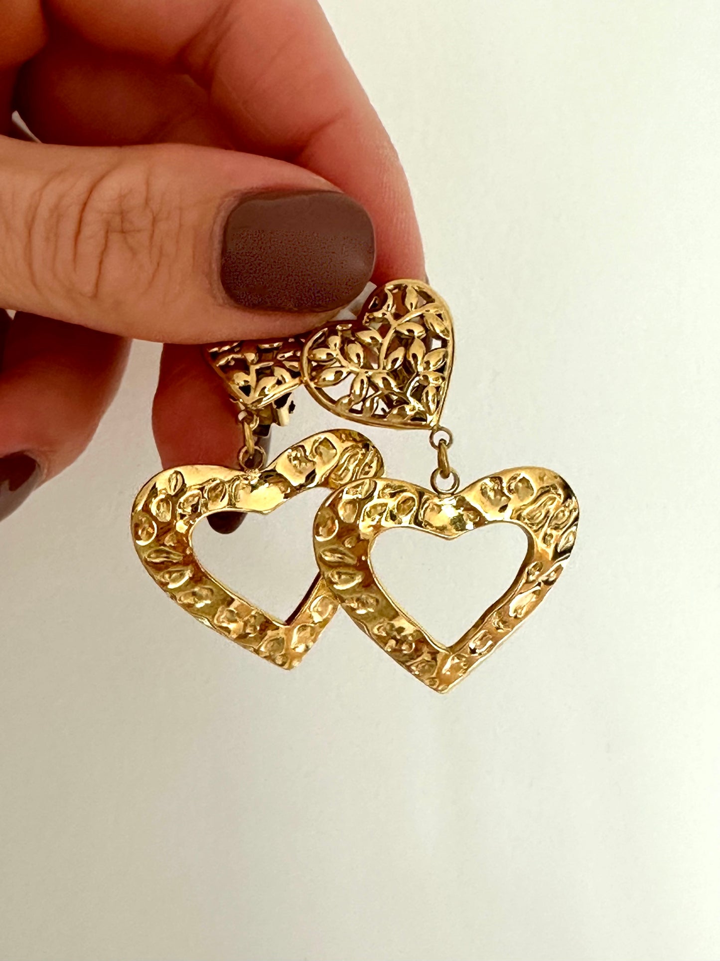Hartjes oorbellen goud 