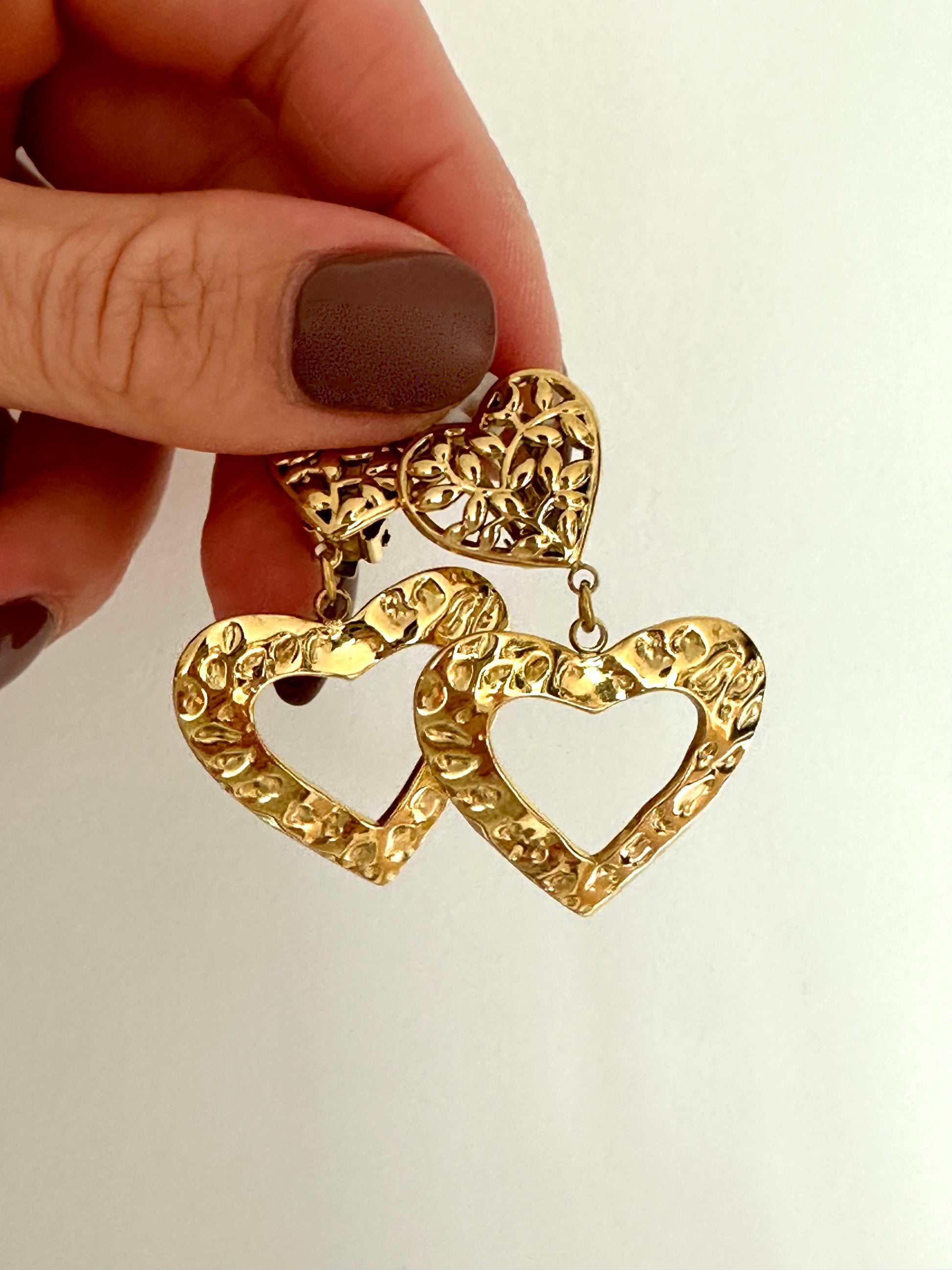 Hartjes oorbellen goud 