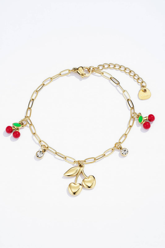 Goudkleruige Armband met Kersen - Noa - Seyss