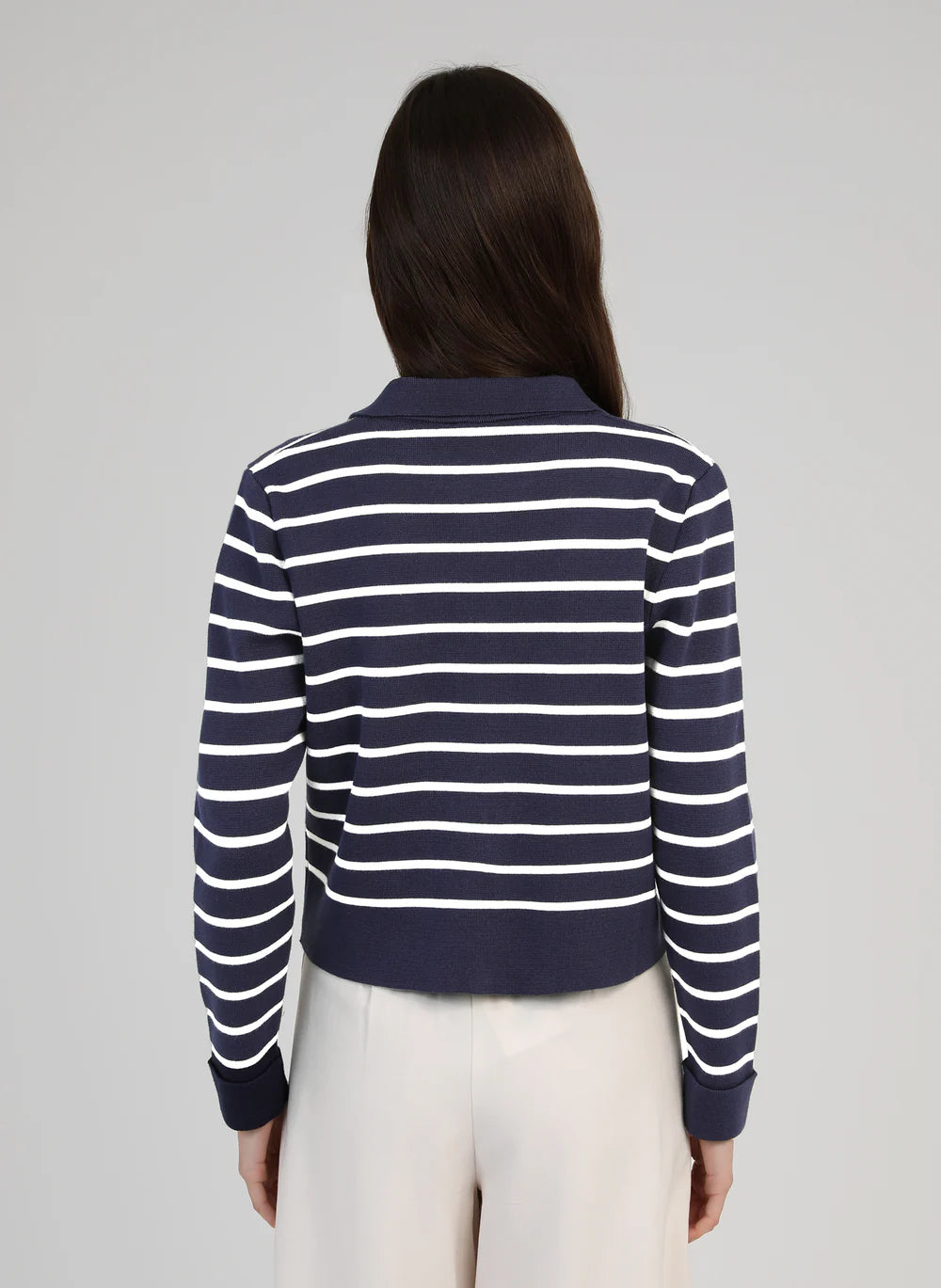Navy/wit gestreept vest 
