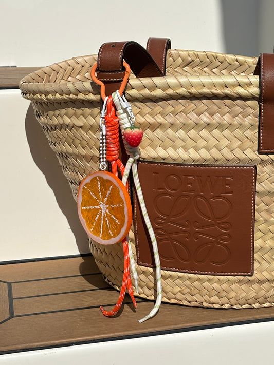 Oranje tassenhanger 