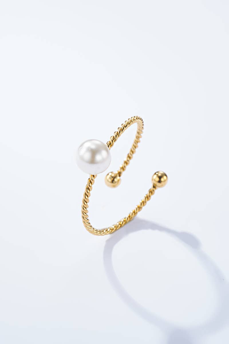 Goudkleurige Verstelbare Ring - de Parel - Seyss