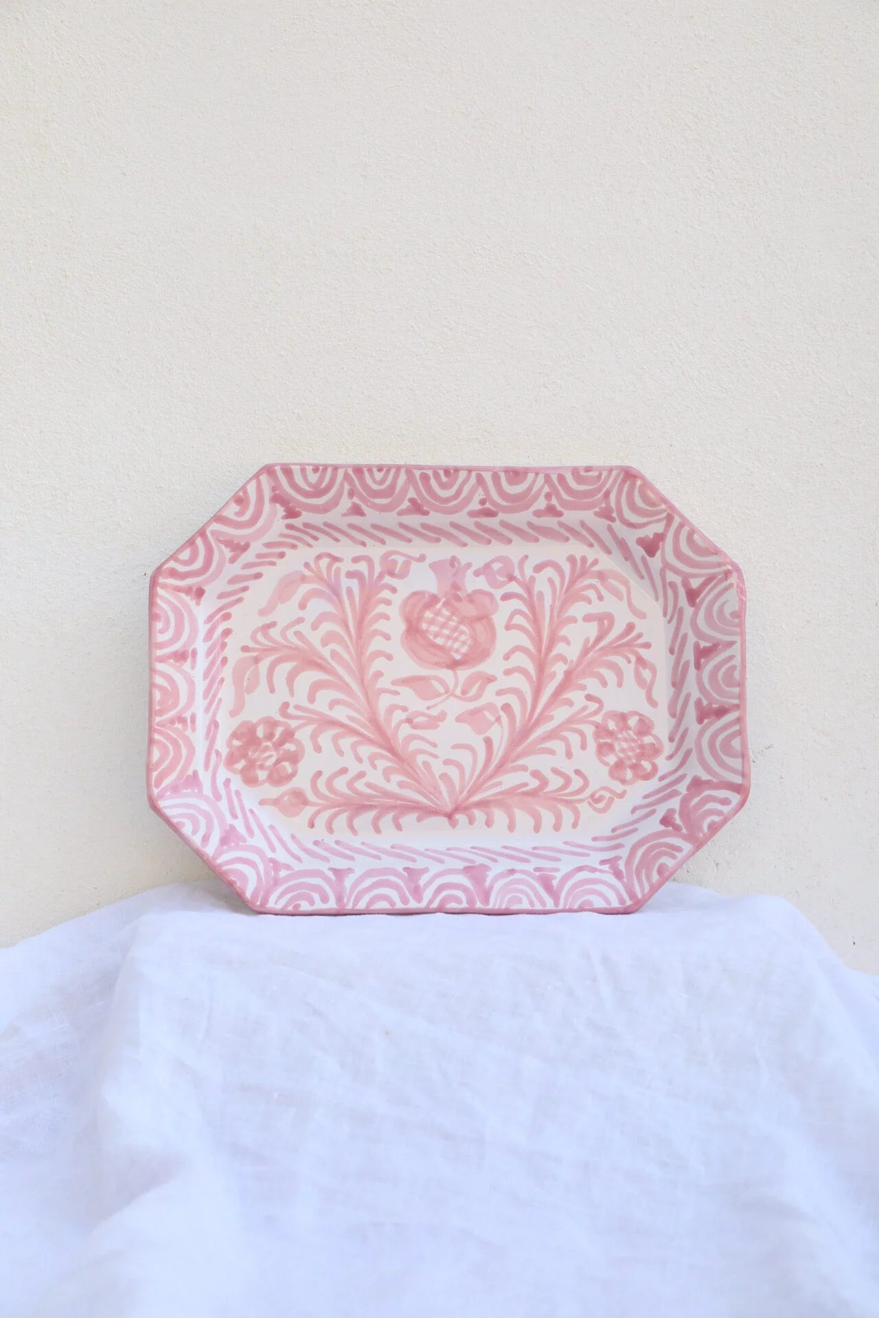 Serveerschaal roze 