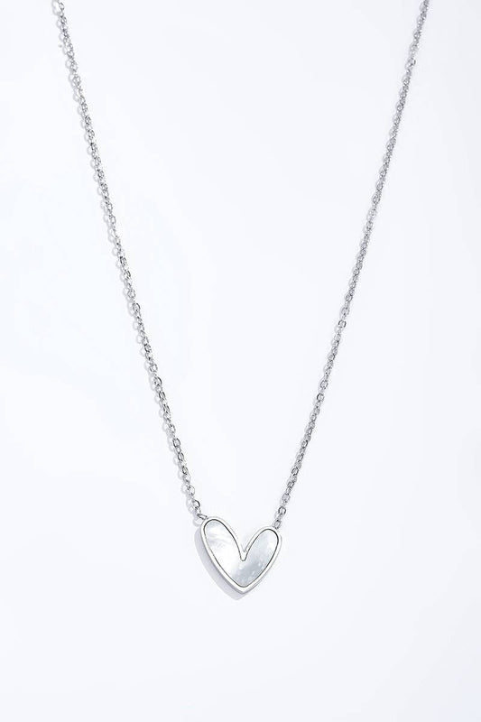 Zilverkleurige Hartjes Ketting - Fleur - Seyss