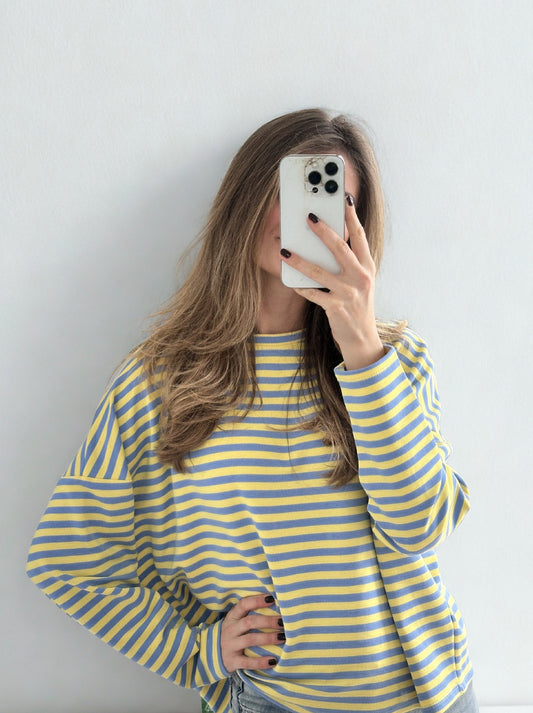 blauw gestreept shirt 