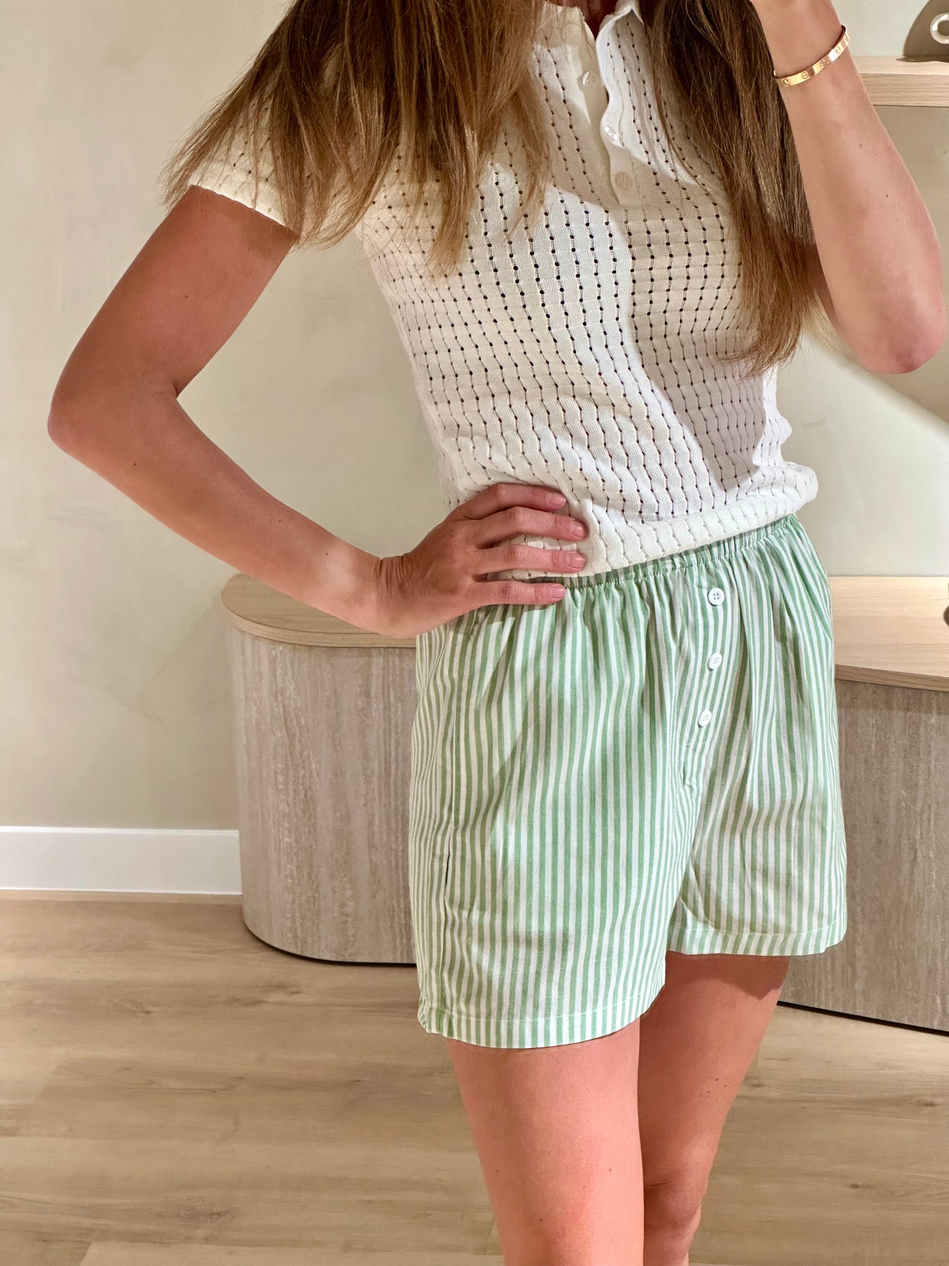 gestreepte shorts 
